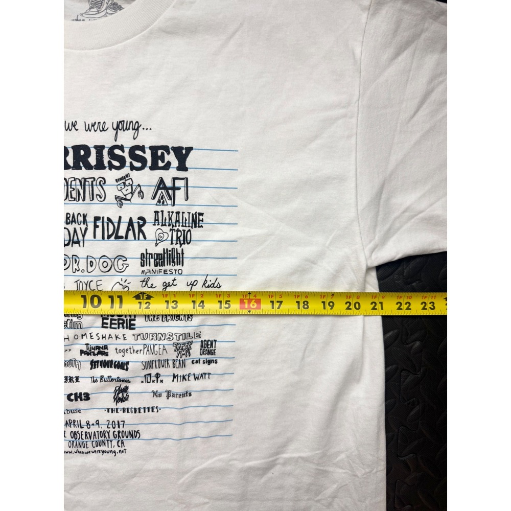 When We Were Young 2017 Festival T-Shirt Morrissey Descendents AFI White Large - Picture 5 of 7